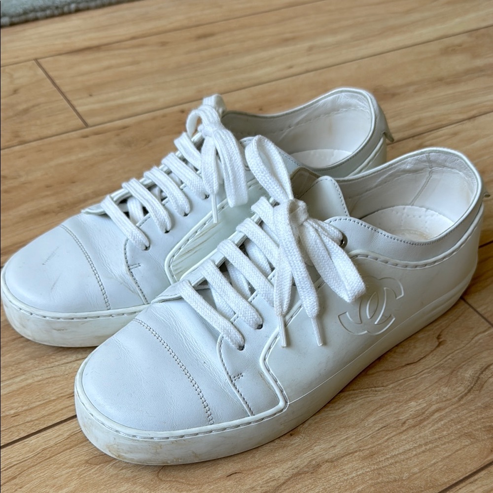 Chanel White Sneakers For Women View 2
